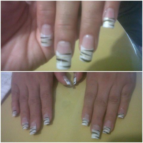 Acrilica French con diseno animal print